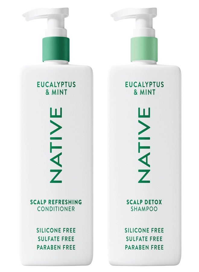 Native Scalp Detox Shampoo and Conditioner, Eucalyptus & Mint, Naturally Derived Ingredients | All Hair Types, Color & Treated, Fine to Dry Damaged, Sulfate & Dye Free - 2-Pack - Image 1